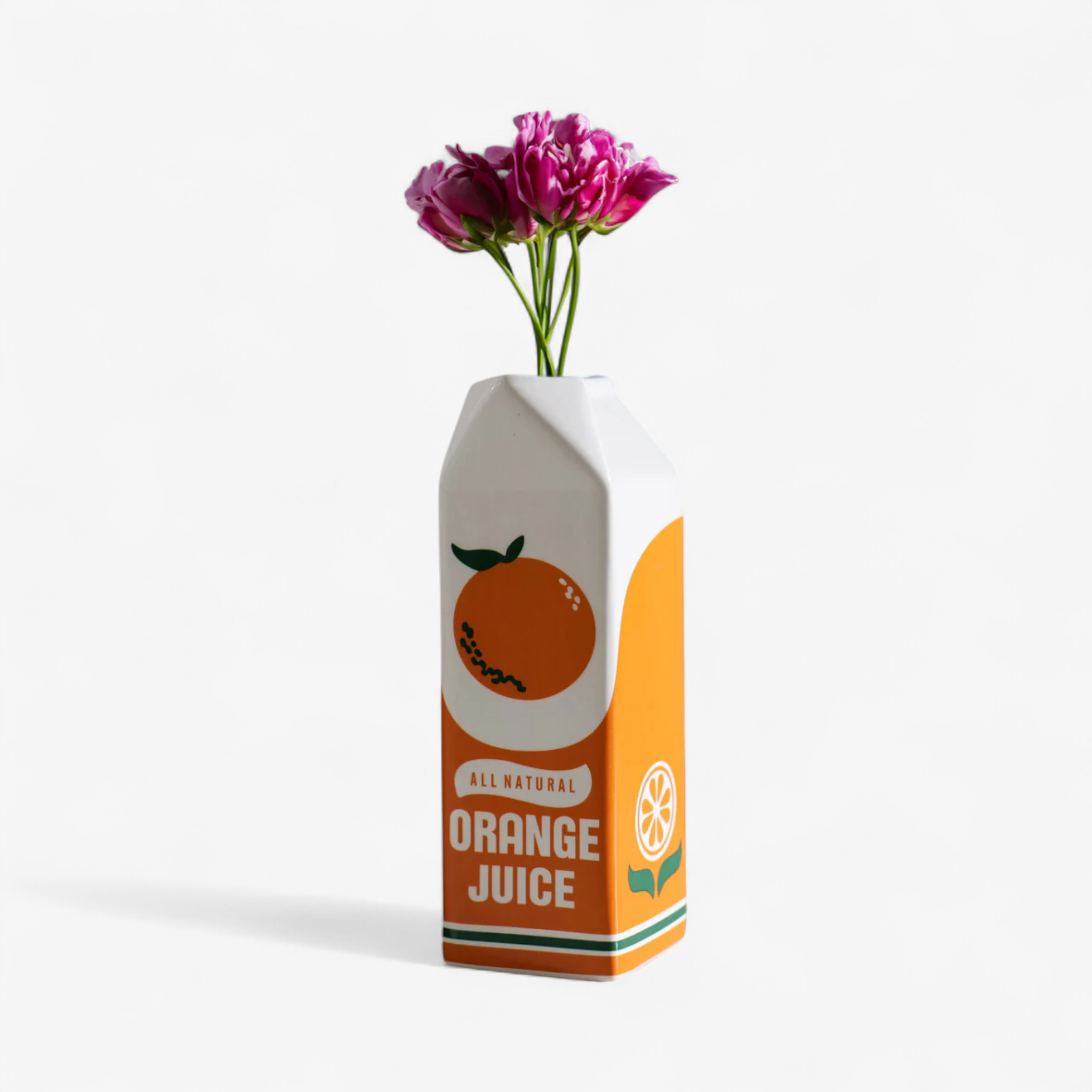 Ceramic Orange Juice Flower Vase