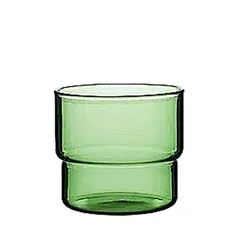 Variant image for Modern Retro Tumblers – Stackable Borosilicate Glass Drinking Glasses in 5 Colors, 300ml & 380ml Sizes-5