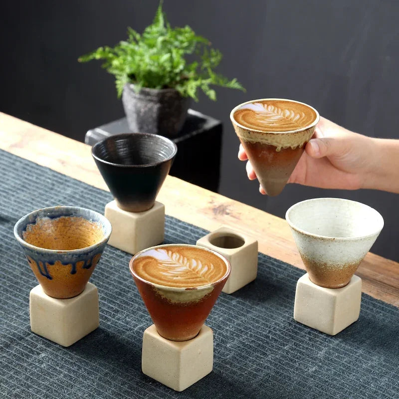 Japanese Porcelain Conical Coffee Mug