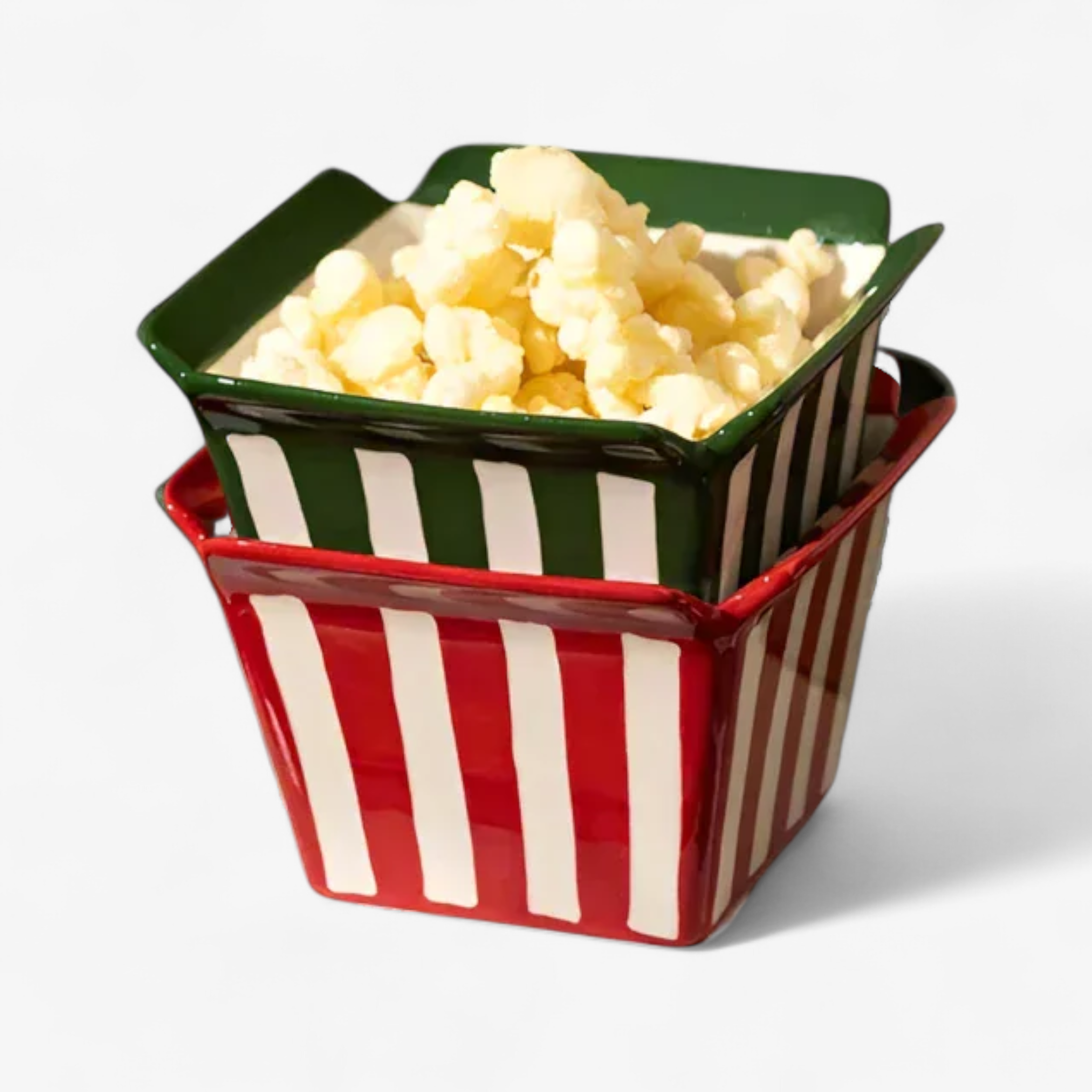 Square Ceramic Popcorn Bowl