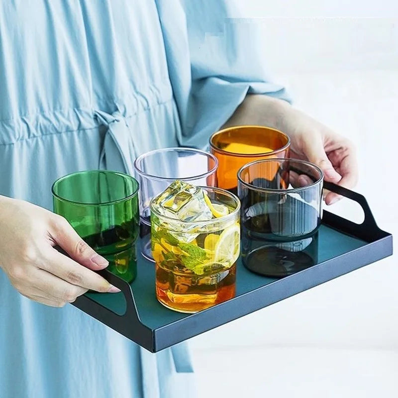 Modern Retro Borosilicate Glass Stackable Tumblers
