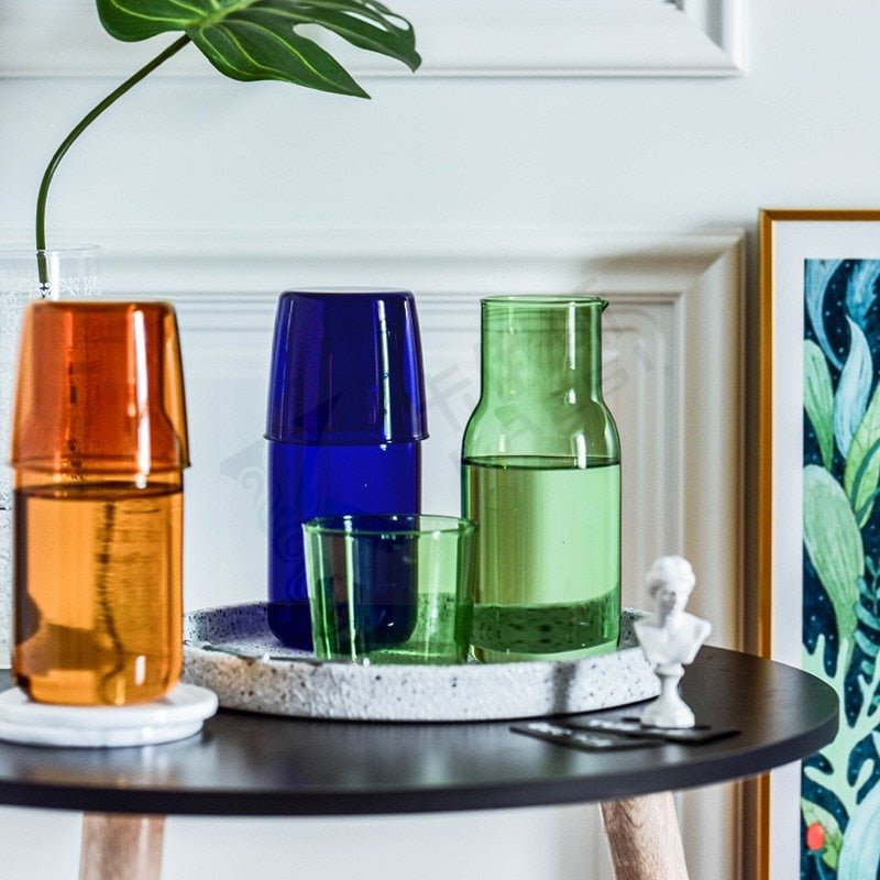 Borosilicate Glass Cup Set - 550ml Colorful Iced Coffee Cups, Durable and Lightweight, Dishwasher Safe-2