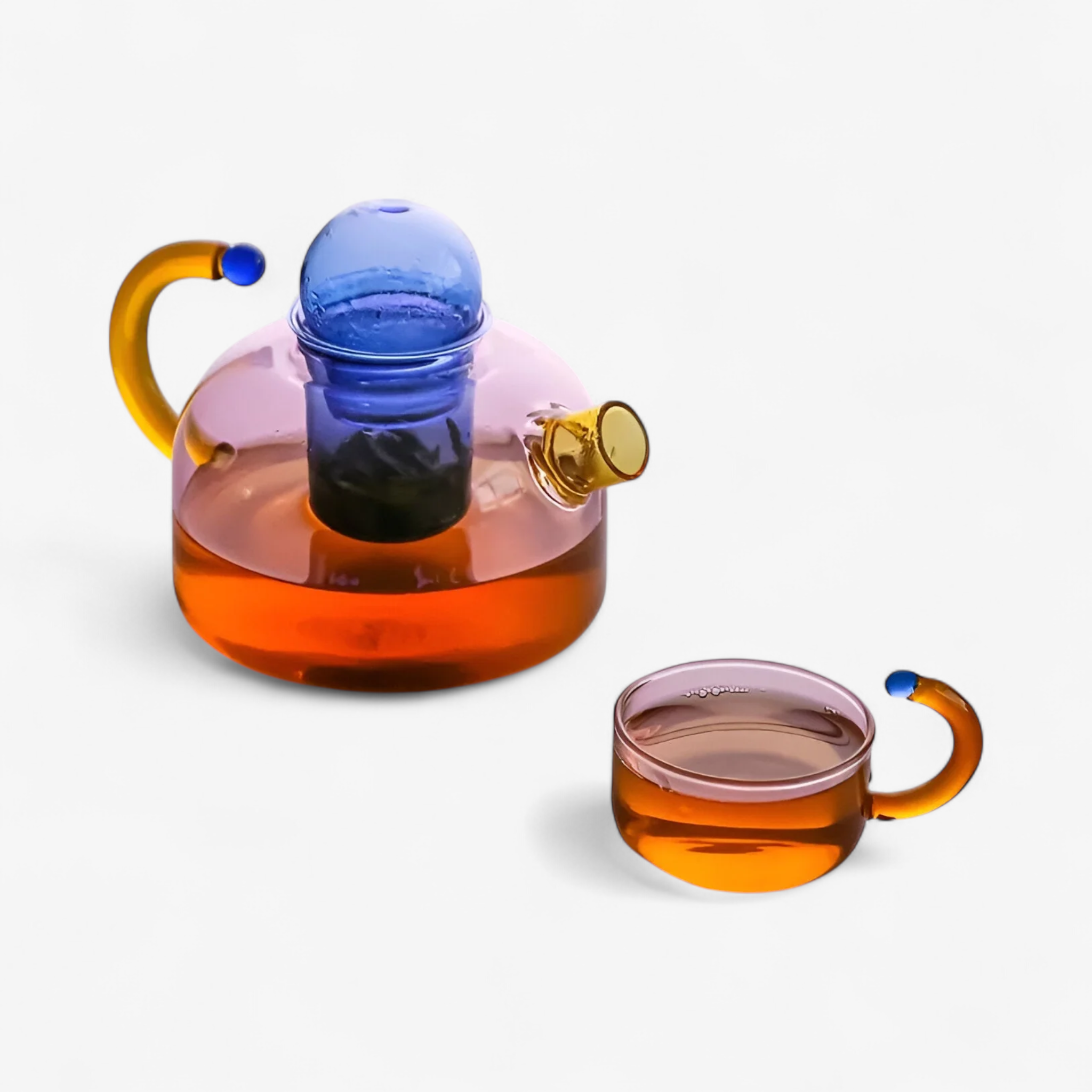 Chromatic Translucent Tea Kettle w/ Matching Mug