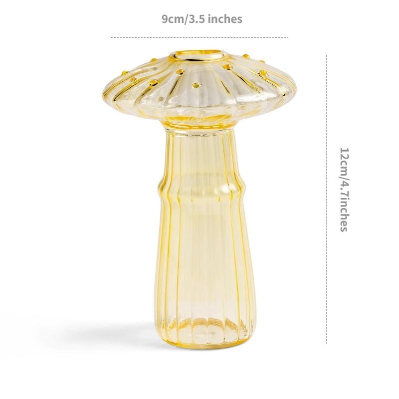 Variant image for Mini Glass Mushroom Bud Vase – Unique Small Vase for Hydroponic Flowers and Home Decor-6