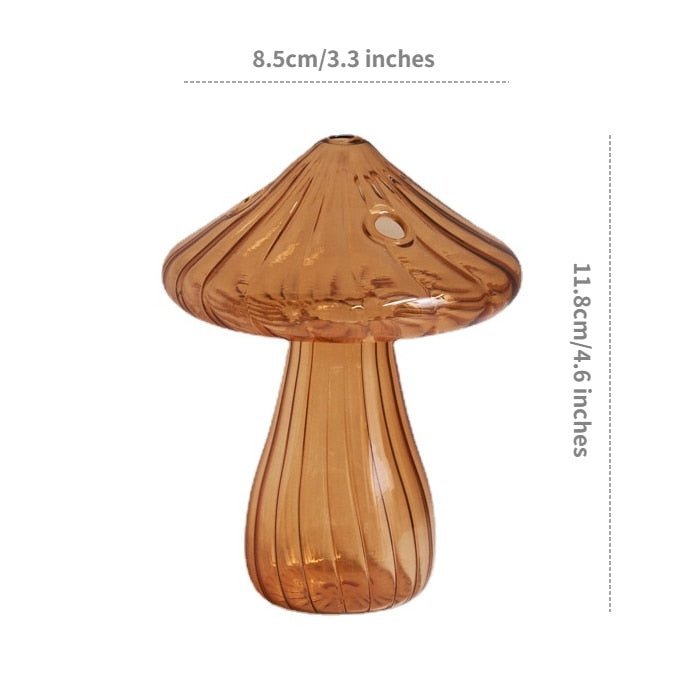 Variant image for Mini Glass Mushroom Bud Vase – Unique Small Vase for Hydroponic Flowers and Home Decor-4