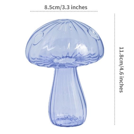 Variant image for Mini Glass Mushroom Bud Vase – Unique Small Vase for Hydroponic Flowers and Home Decor-2