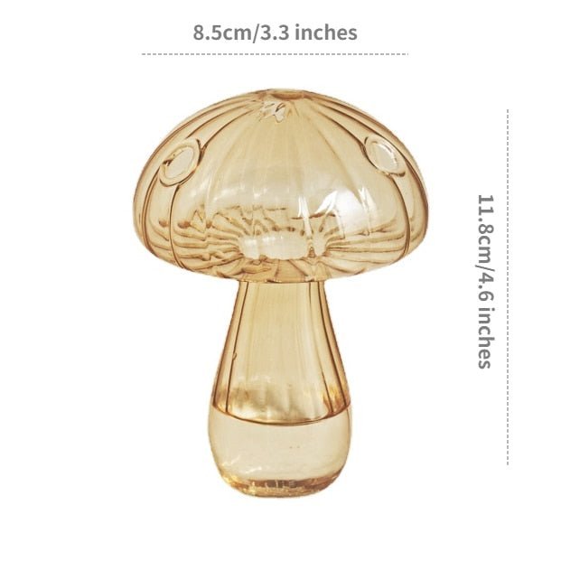 Variant image for Mini Glass Mushroom Bud Vase – Unique Small Vase for Hydroponic Flowers and Home Decor-3