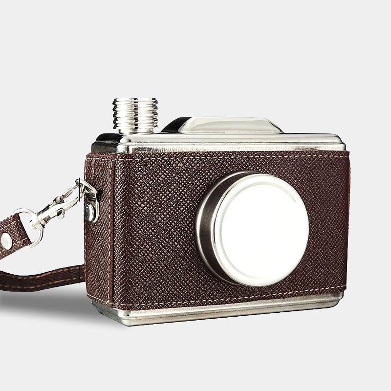 Vintage Camera Hip Flask
