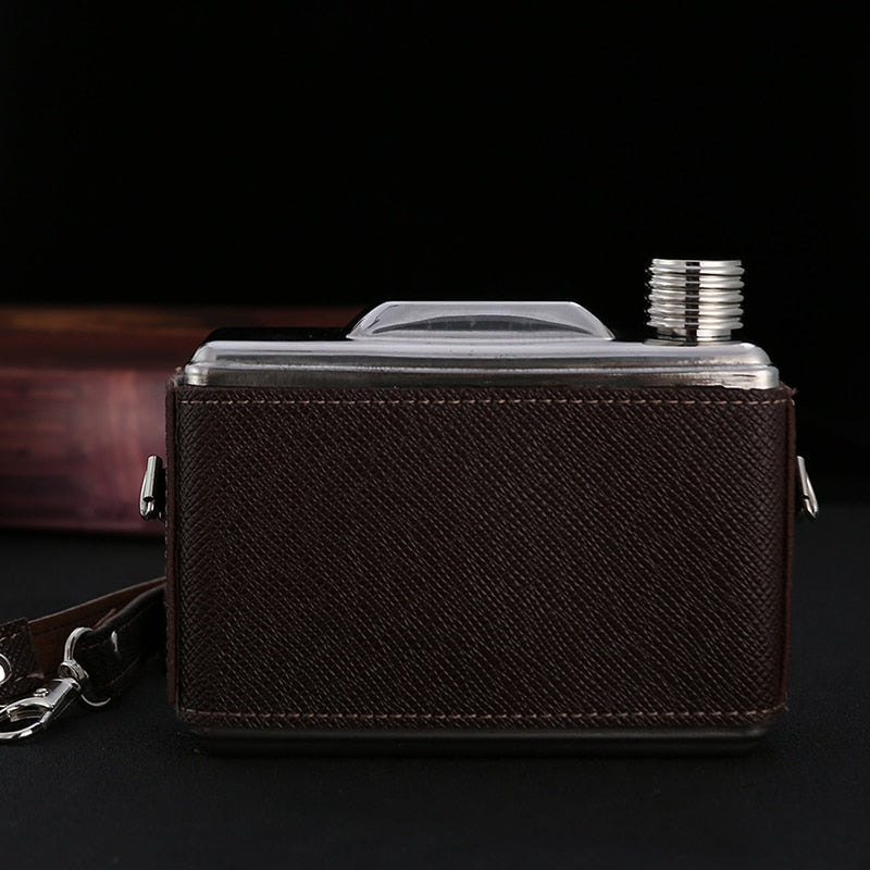 Vintage Camera Hip Flask