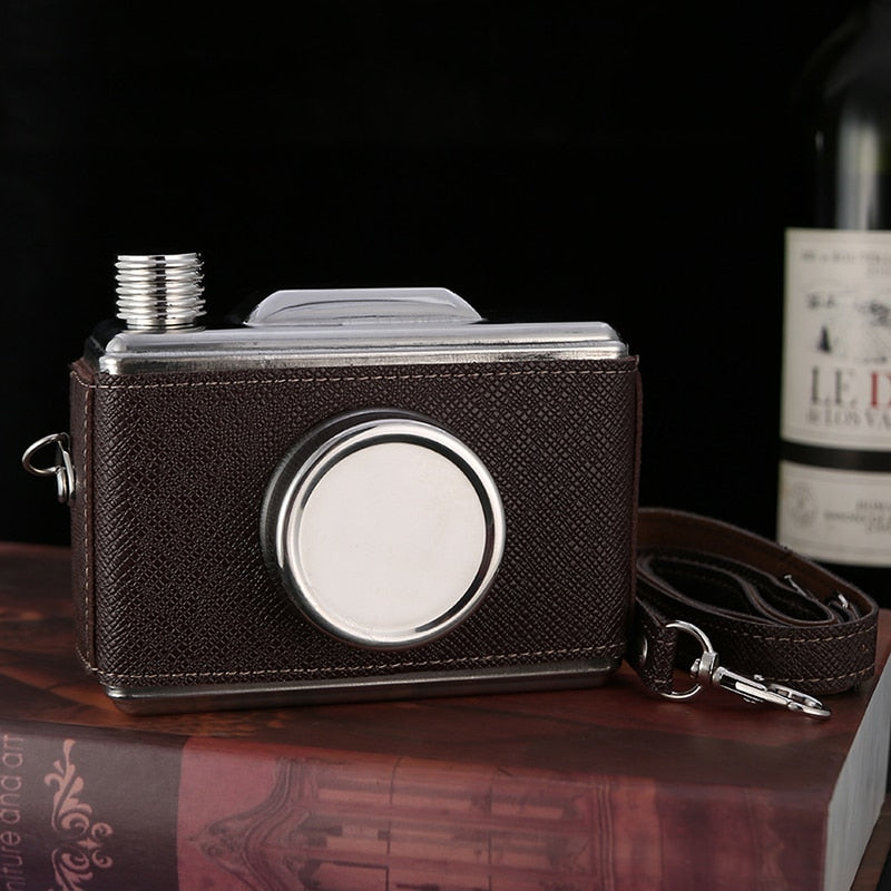 Vintage Camera Hip Flask