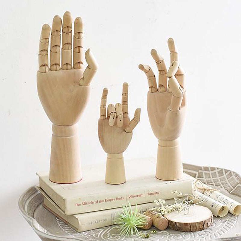 Articulating Wooden Hand Sculpture