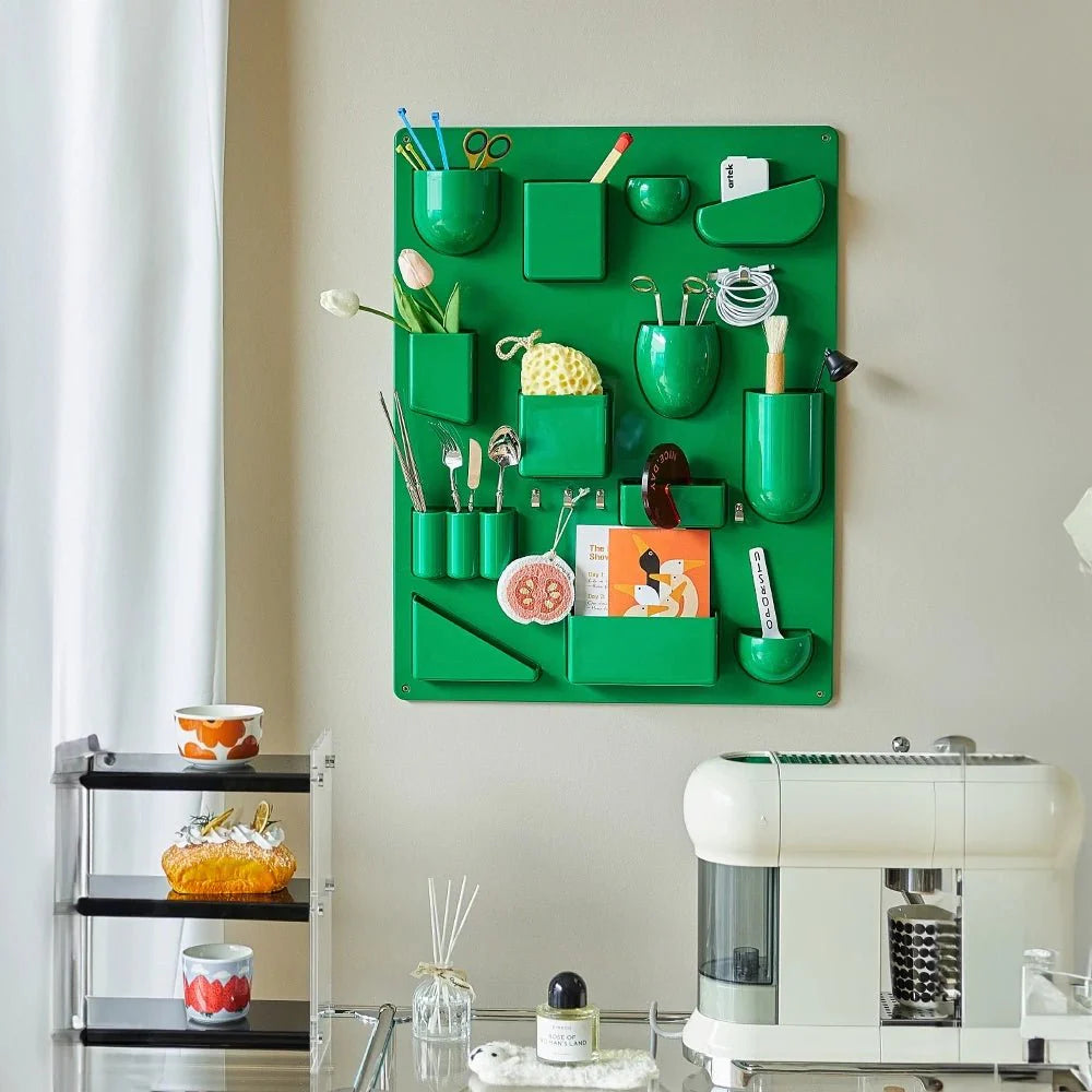 Variant image for Versatile Wall Storage Organizer with Hooks and Clips – Eco-Friendly Plastic, 68 x 52 cm for Home, Office, and Workshop-4