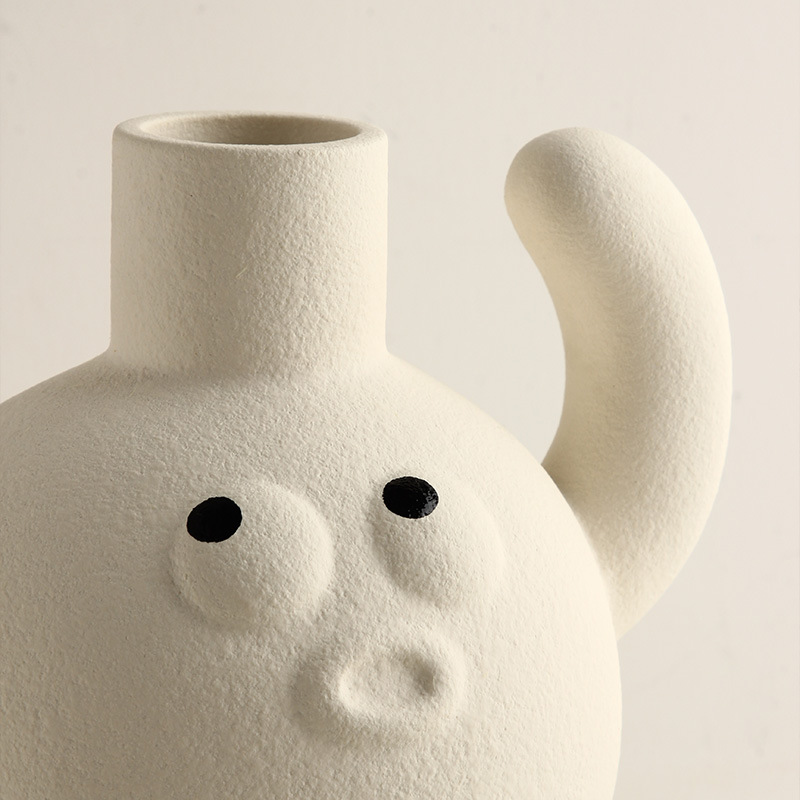 'Pot Boy' Whimsical Flower Vase - White