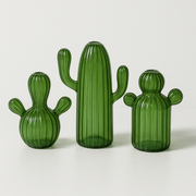 Cactus Shaped Glass Vases