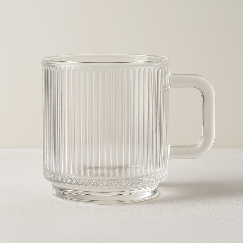 Japanese Style Vertical Stripe Glass Mug
