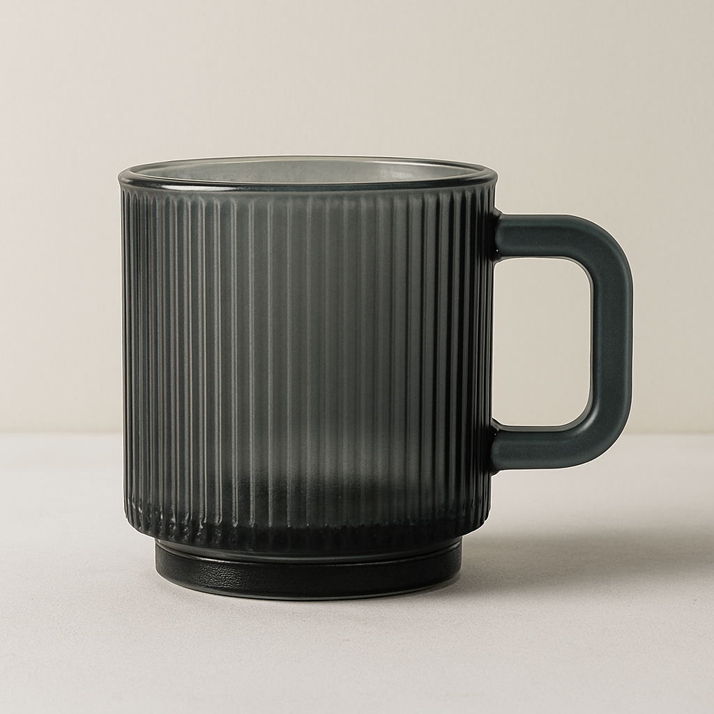 Japanese Style Vertical Stripe Glass Mug