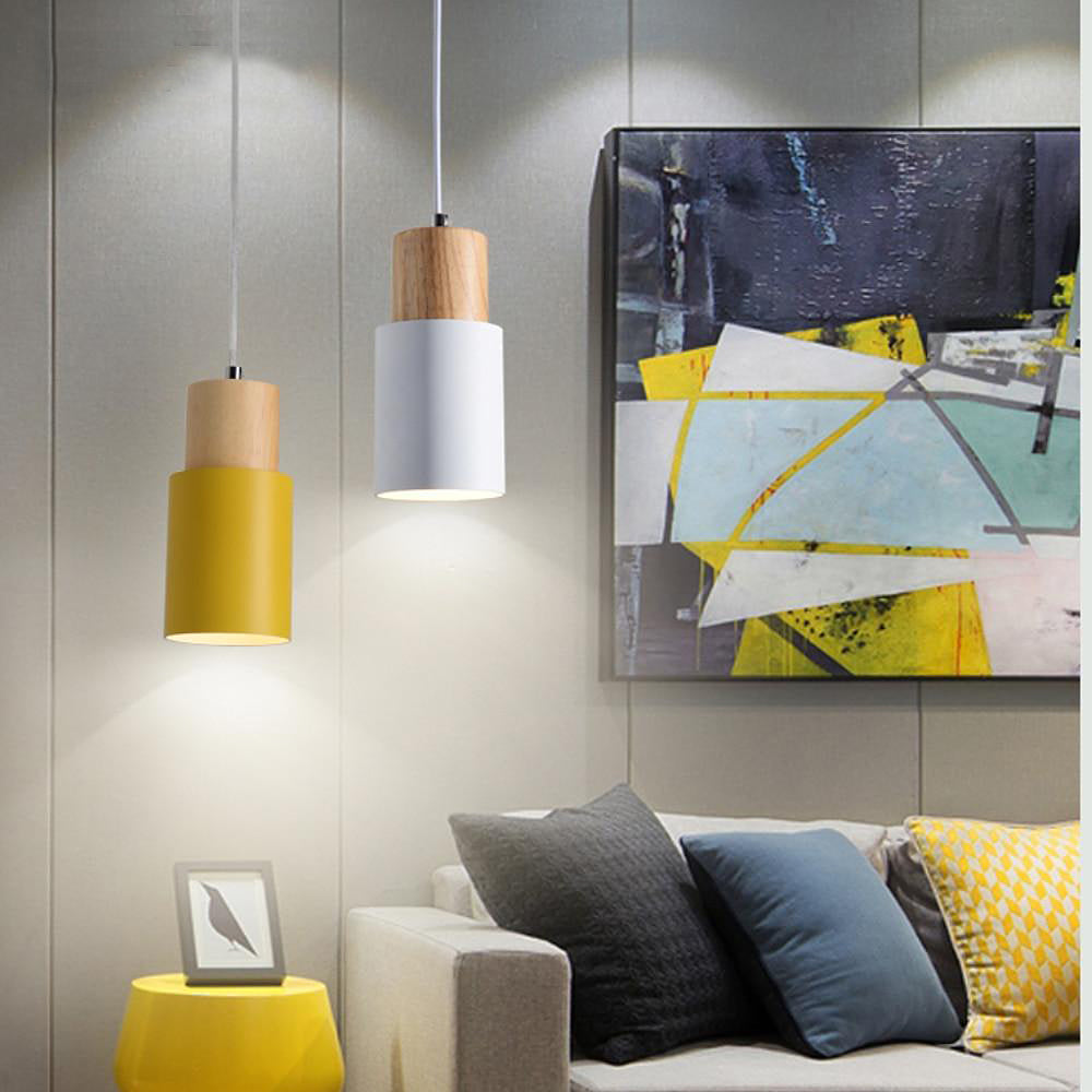 Colourful Scandinavian Minimalist Pendant Lights with Adjustable Cord