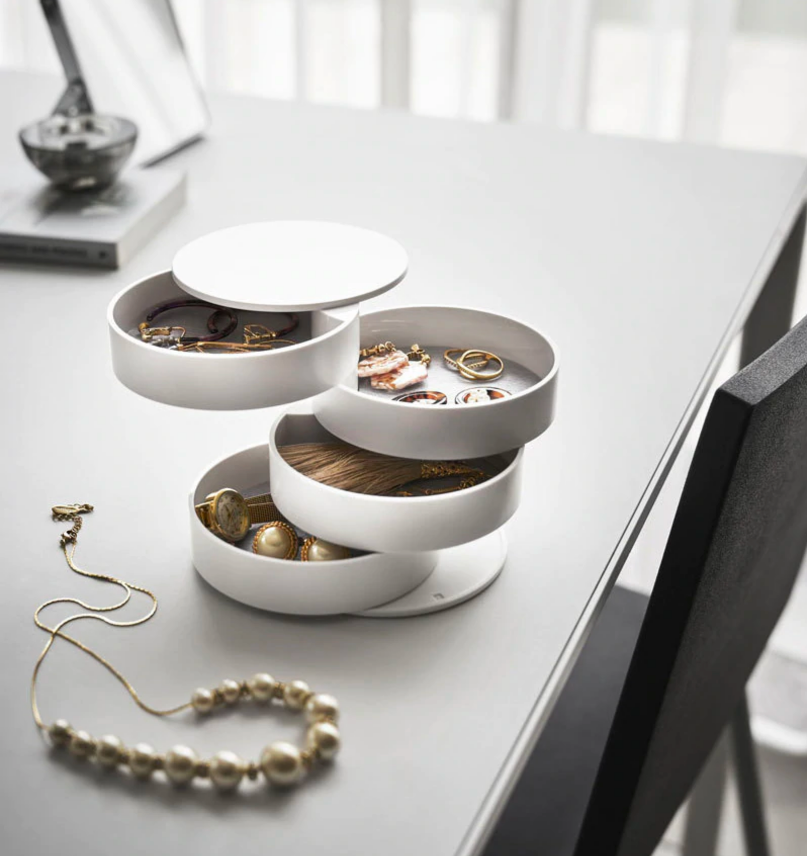 4-Tier Rotating Jewellery Organiser