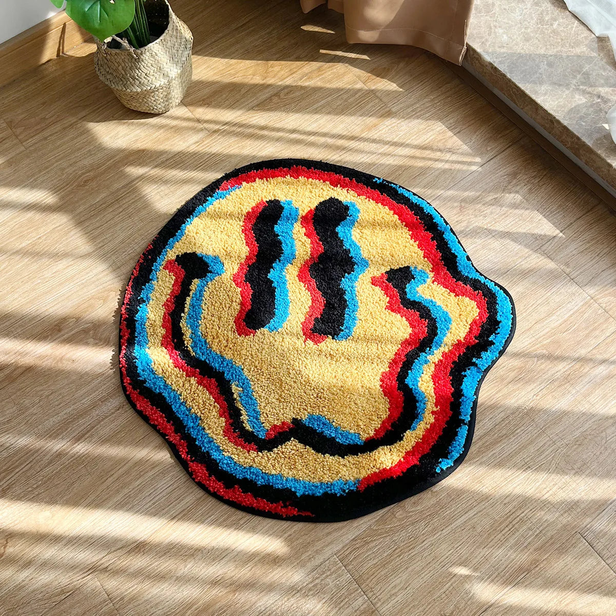 Trippy Yellow OG - Handmade Tufted Rug