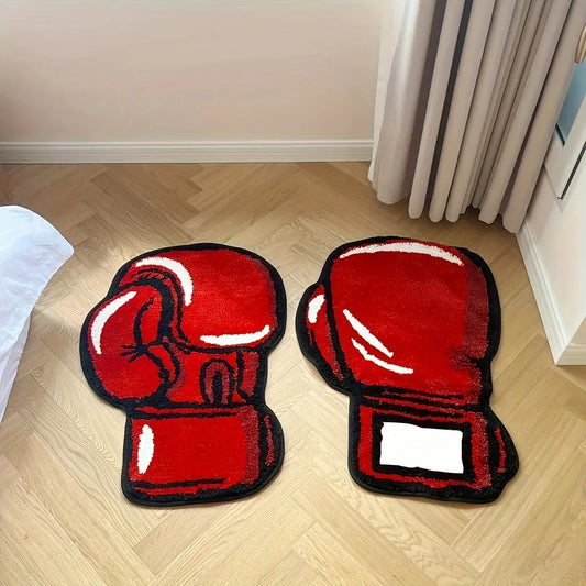 Boxing Gloves - Handmade Tufted Rug