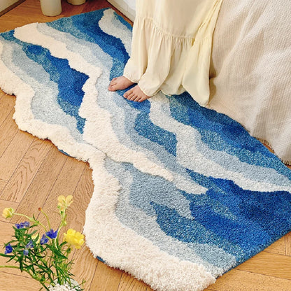 Ocean Waves - Handmade Tufted Rug