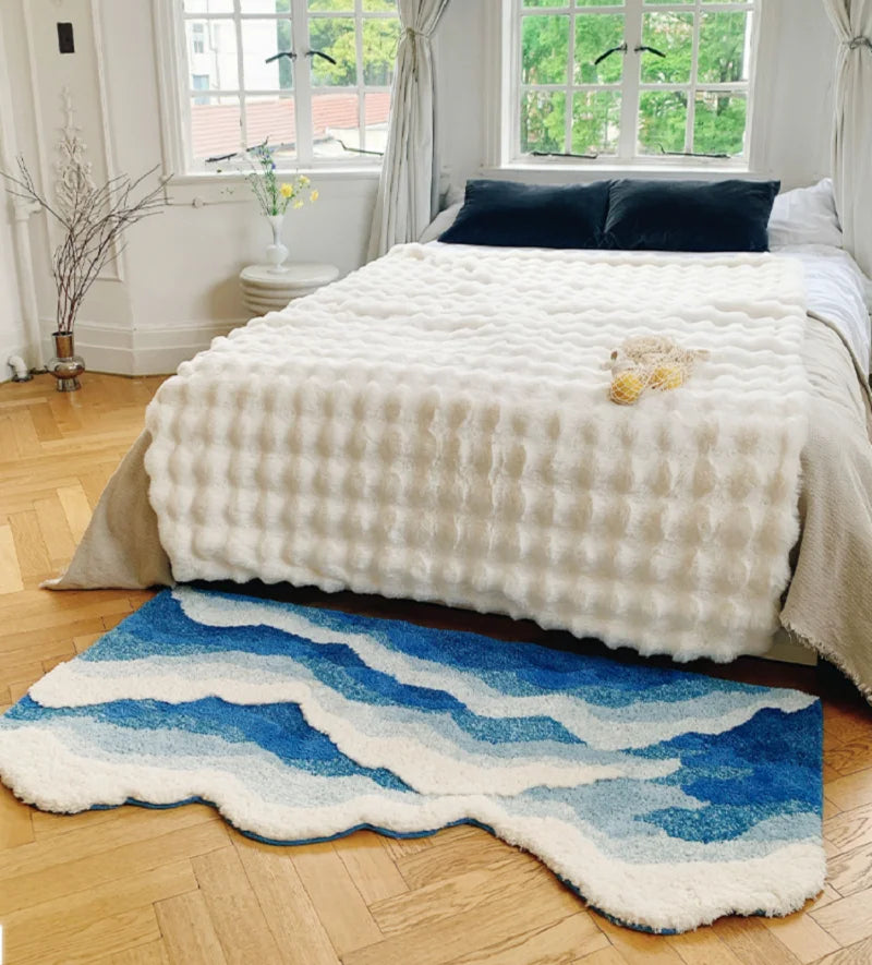 Ocean Waves - Handmade Tufted Rug