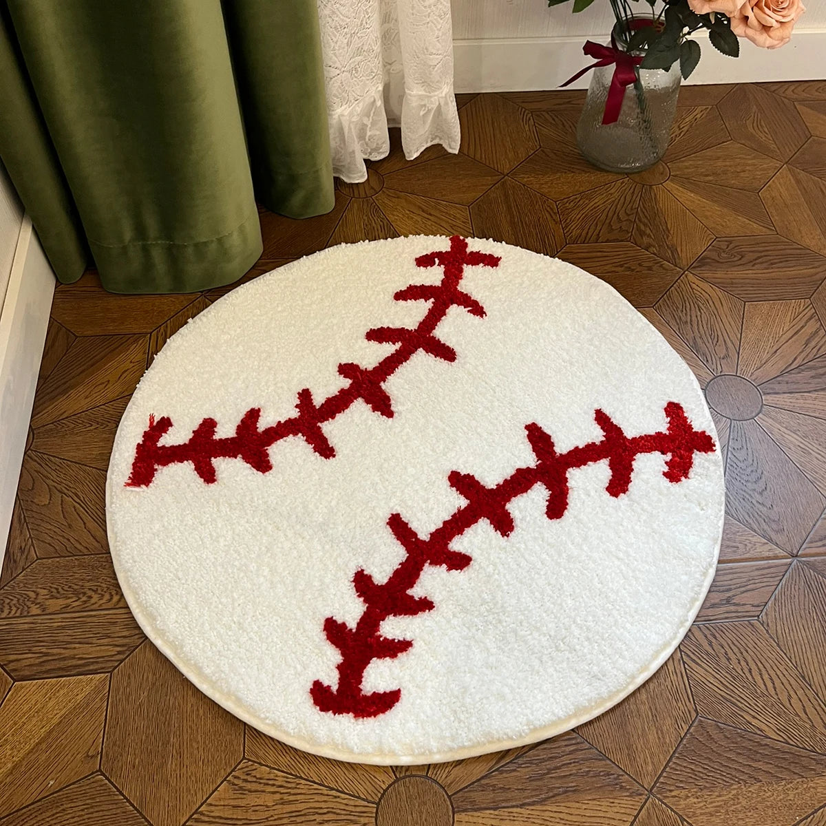 Baseball - Handmade Tufted Rug