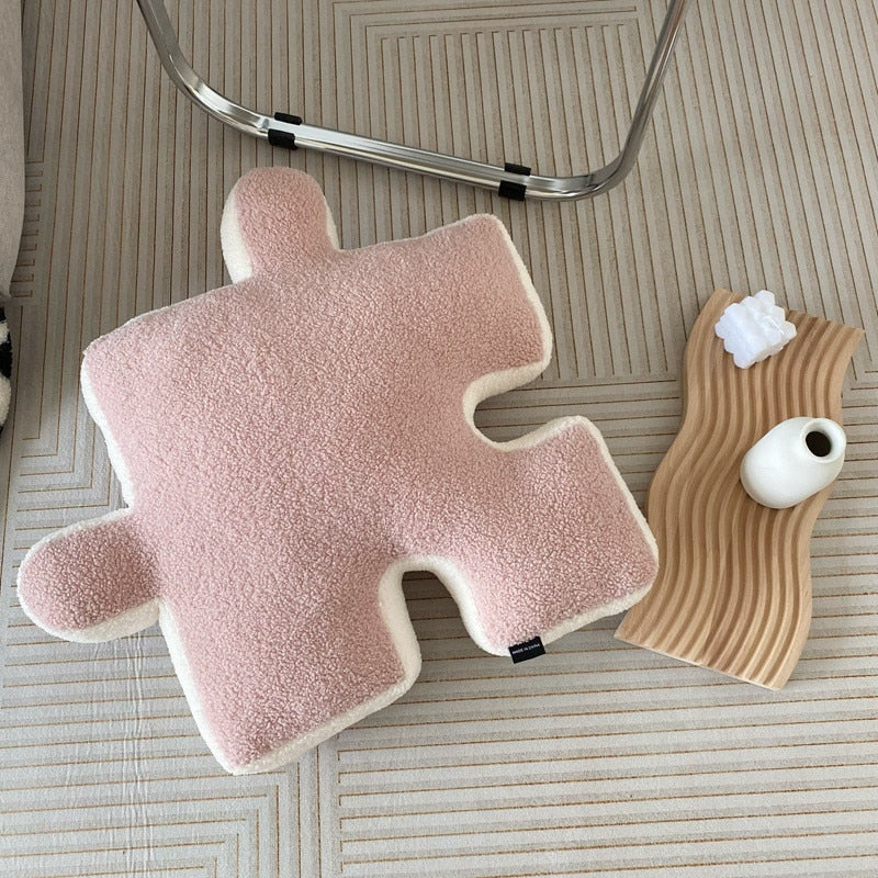 Variant image for Fluffy Polyester Cushion for Chair, Sofa, and Bed – 55 x 55 cm Soft and Cozy Puzzle Design-2
