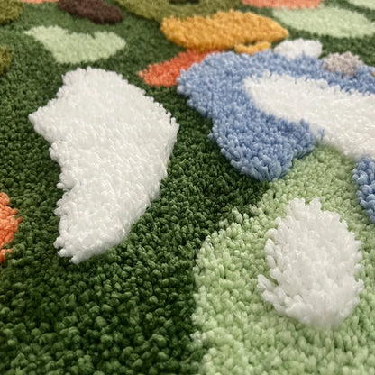 Green Moss Garden - Handmade Tufted Rug