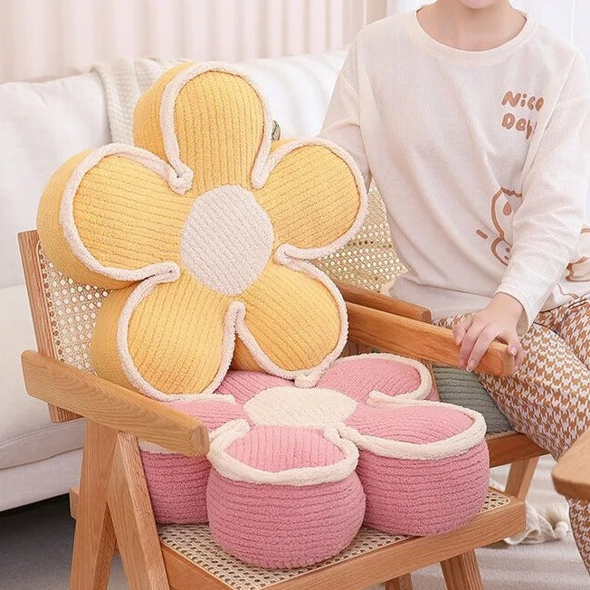 Pastel Flower Decorative Pillow – Soft Fluffy Throw Pillows for Couch and Bed, Available in 50cm and 60cm-5