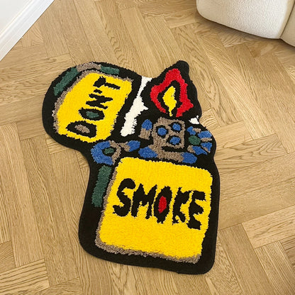 Don't Smoke - Handmade Tufted Rug