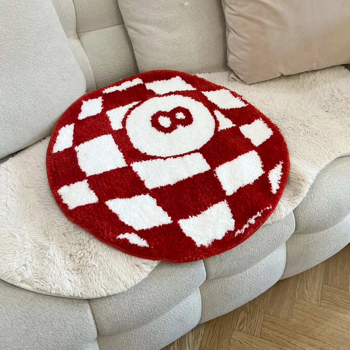 8 Ball Checkered - Handmade Tufted Rug