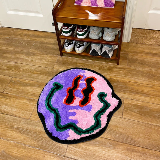 Trippy Purple/Pink - Handmade Tufted Rug