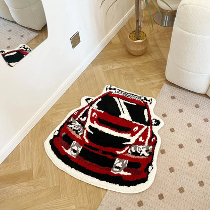 Mitsubishi Racing Car - Handmade Tufted Rug