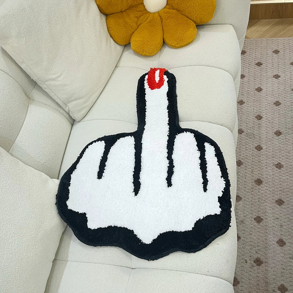 Middle Finger - Handmade Tufted Rug