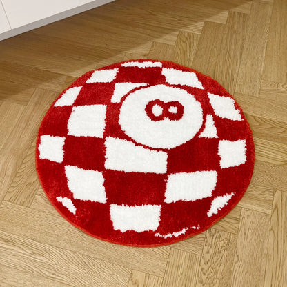 8 Ball Checkered - Handmade Tufted Rug