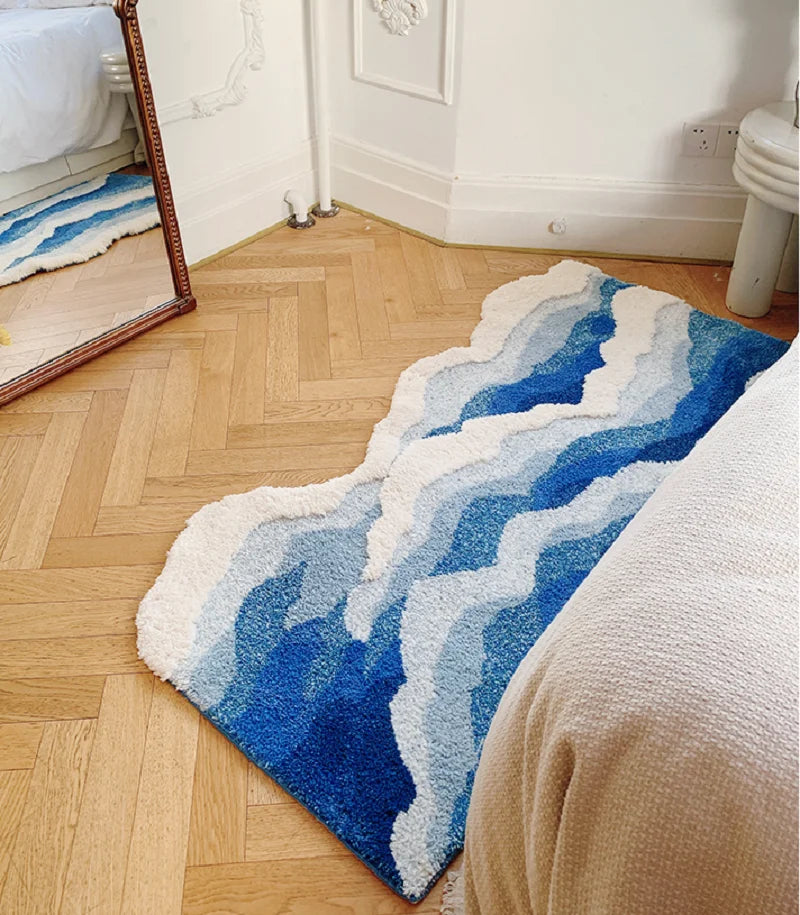 Ocean Waves - Handmade Tufted Rug