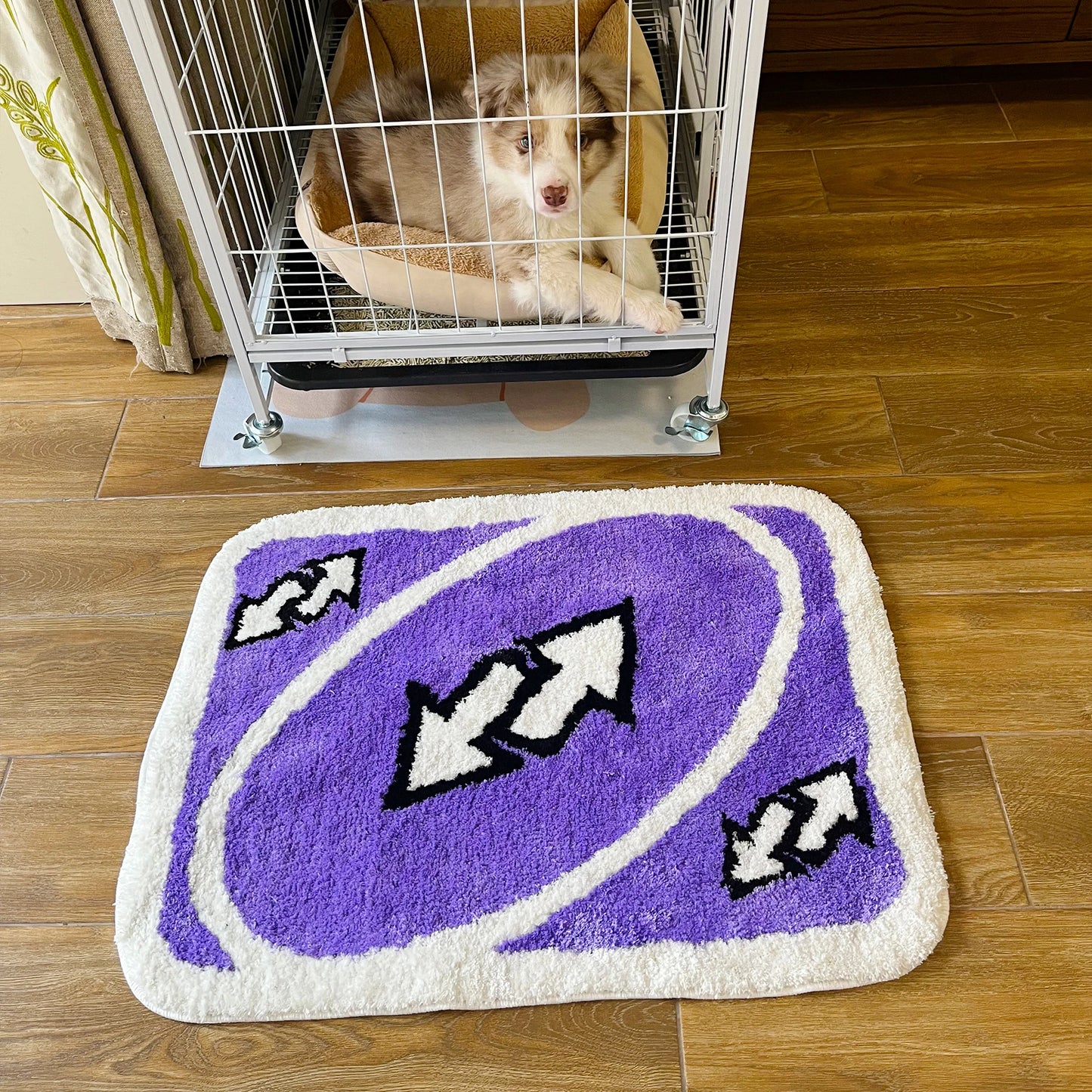 Reverse Card Purple - Handmade Tufted Rug