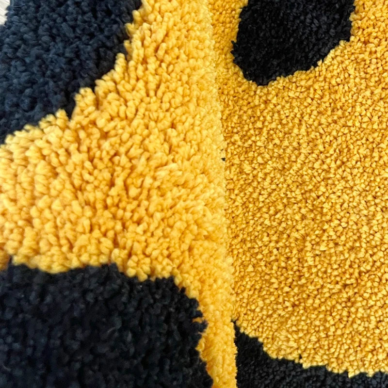 Trippy Yellow Smudge - Handmade Tufted Rug