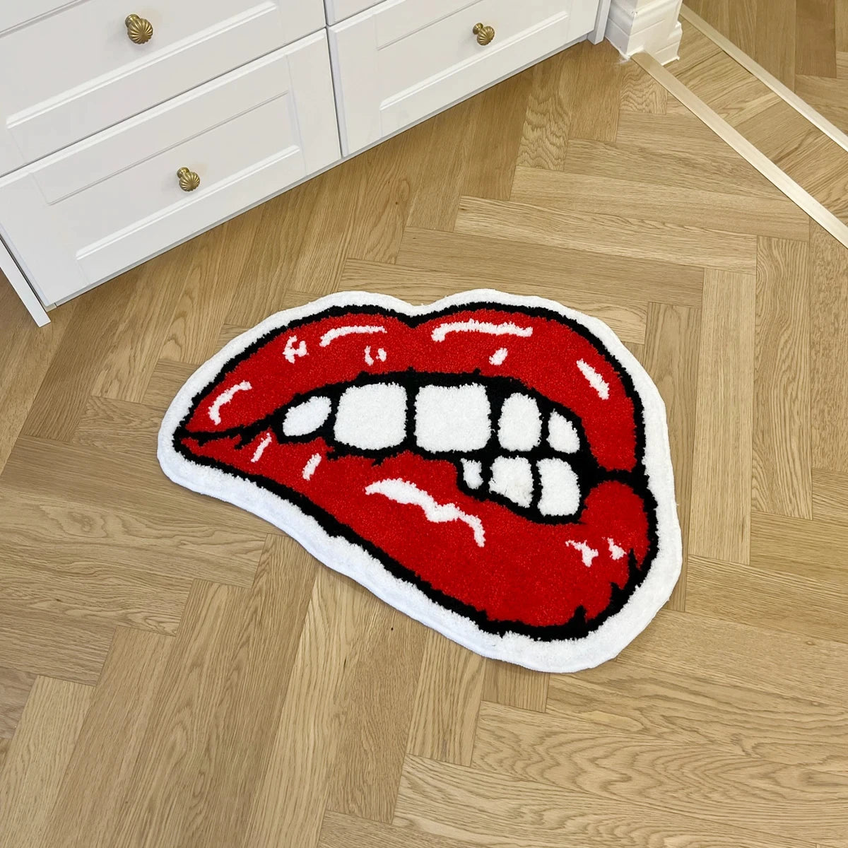 Biting Lip - Handmade Tufted Rug