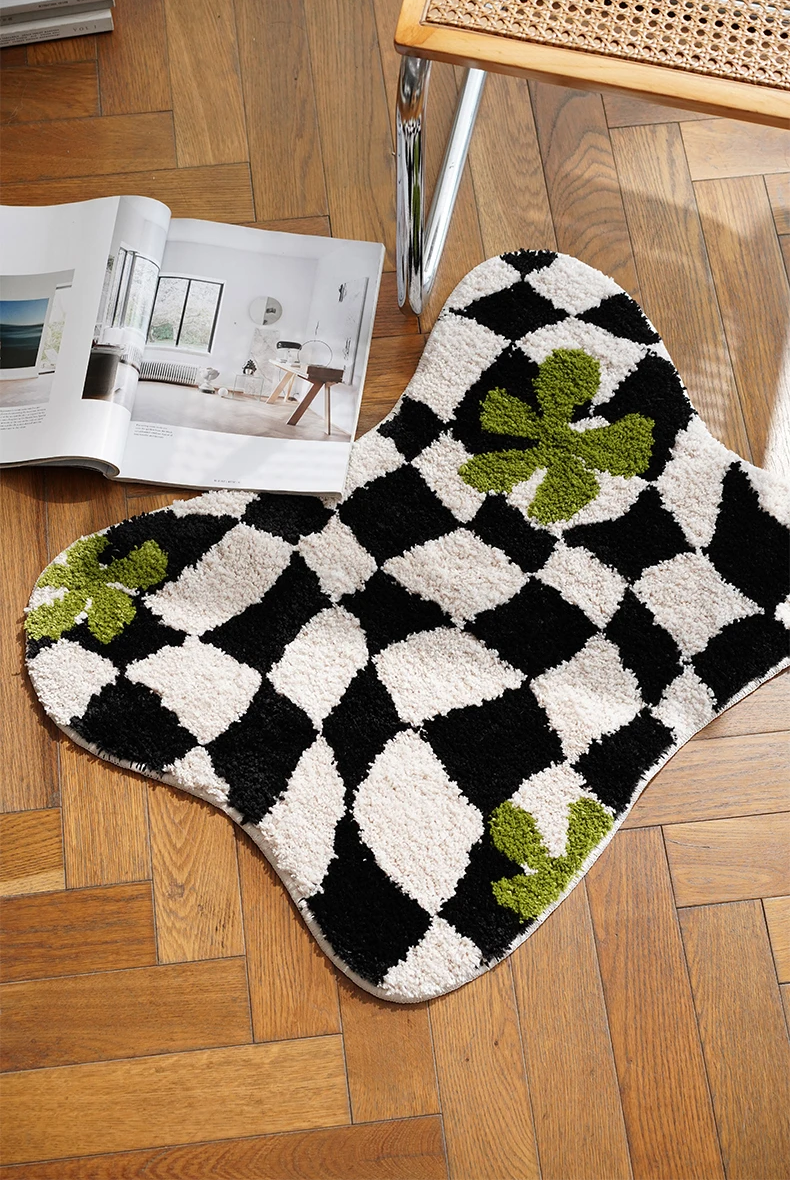 Checkerboard Carpet - Handmade Tufted Rug