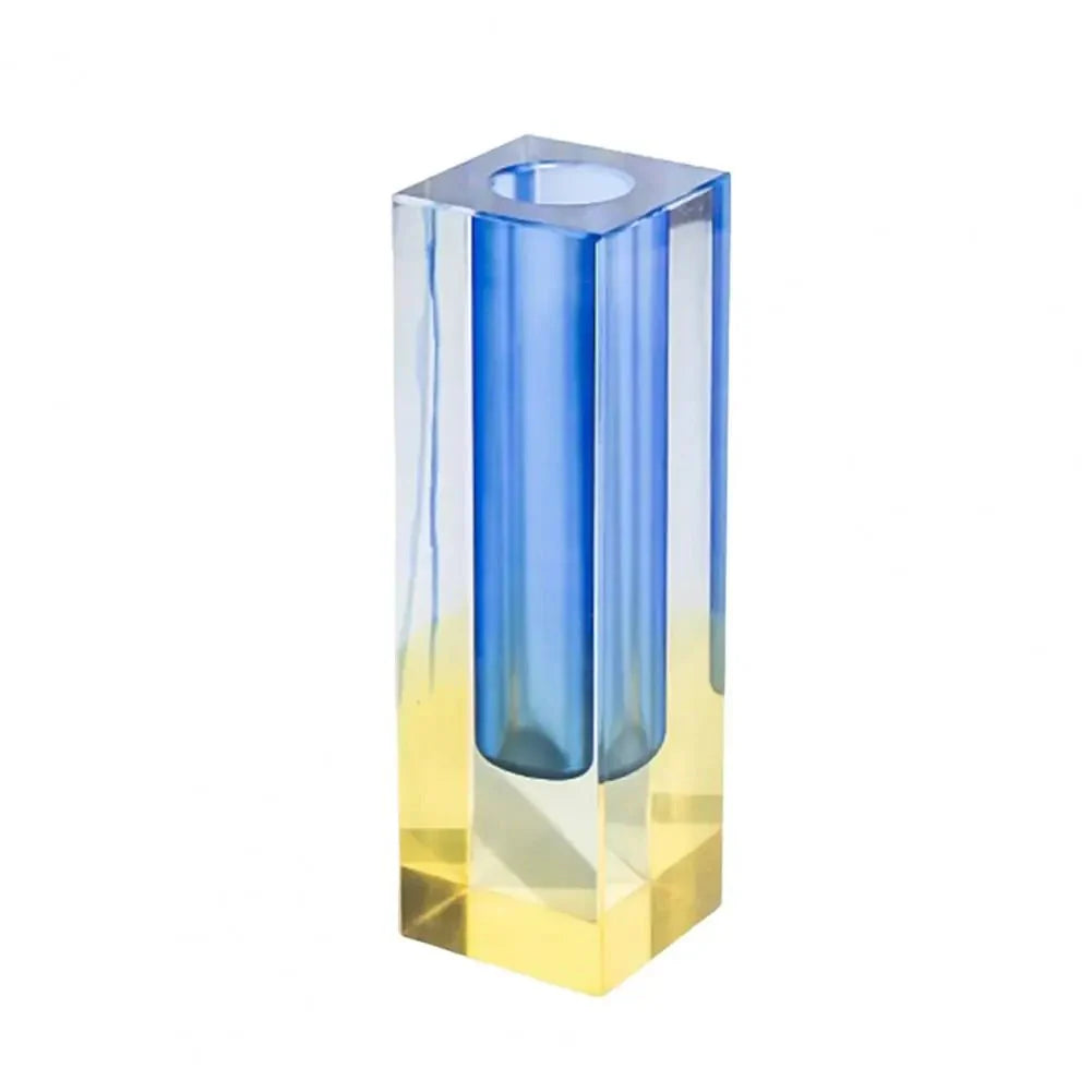 Variant image for Modern Acrylic Cuboid Flower Vase with Crystal Effect for Elegant Floral Arrangements – Durable Tabletop Decor-2