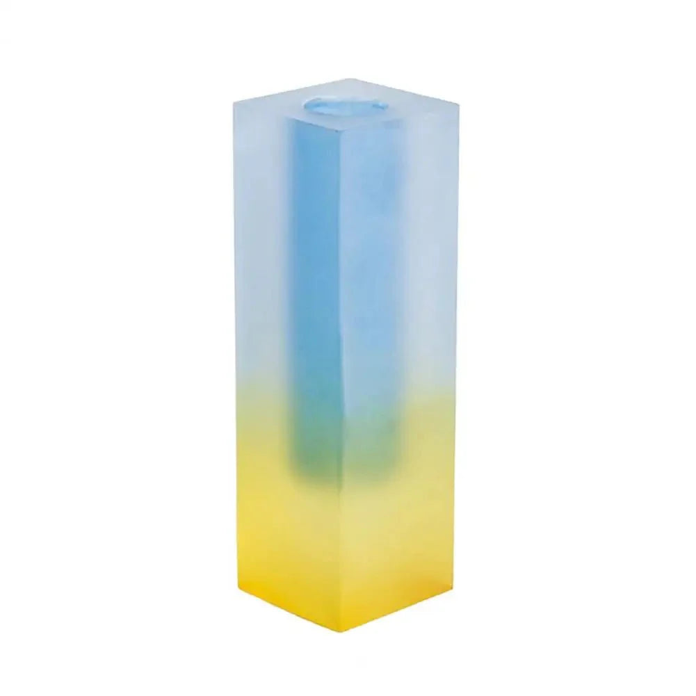 Modern Acrylic Cuboid Flower Vase with Crystal Effect for Elegant Floral Arrangements – Durable Tabletop Decor-6