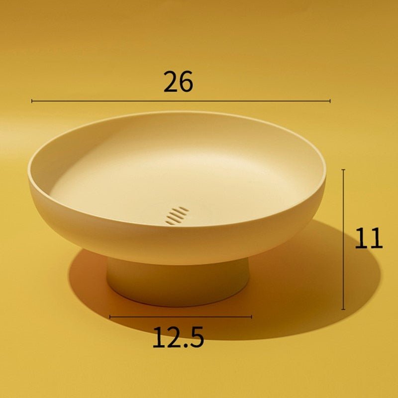 Variant image for Nordic Style Fruit Bowl with Removable Drainer – Modern Plastic Kitchen Organizer, 26x11x12.5cm-2