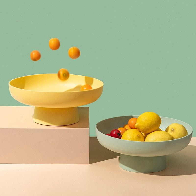 Nordic Style Fruit Bowl with Removable Drainer – Modern Plastic Kitchen Organizer, 26x11x12.5cm-4