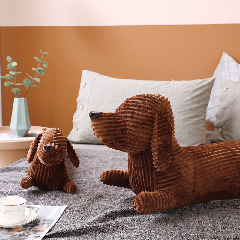 Plush Dog and Fox Shaped Pillow – Soft Polyester Cushion, 110cm Wide for Cozy Comfort and Decor-3